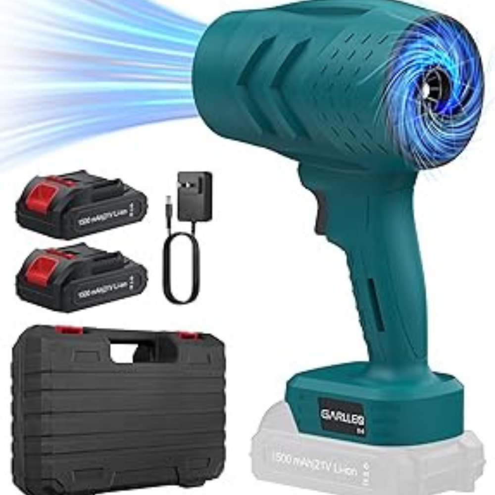 منفاخ هواء قوي مع شاحن وبطاريتين – قوة وأداء عالي لتجفيف وتنظيف فوري!** Jet Blower