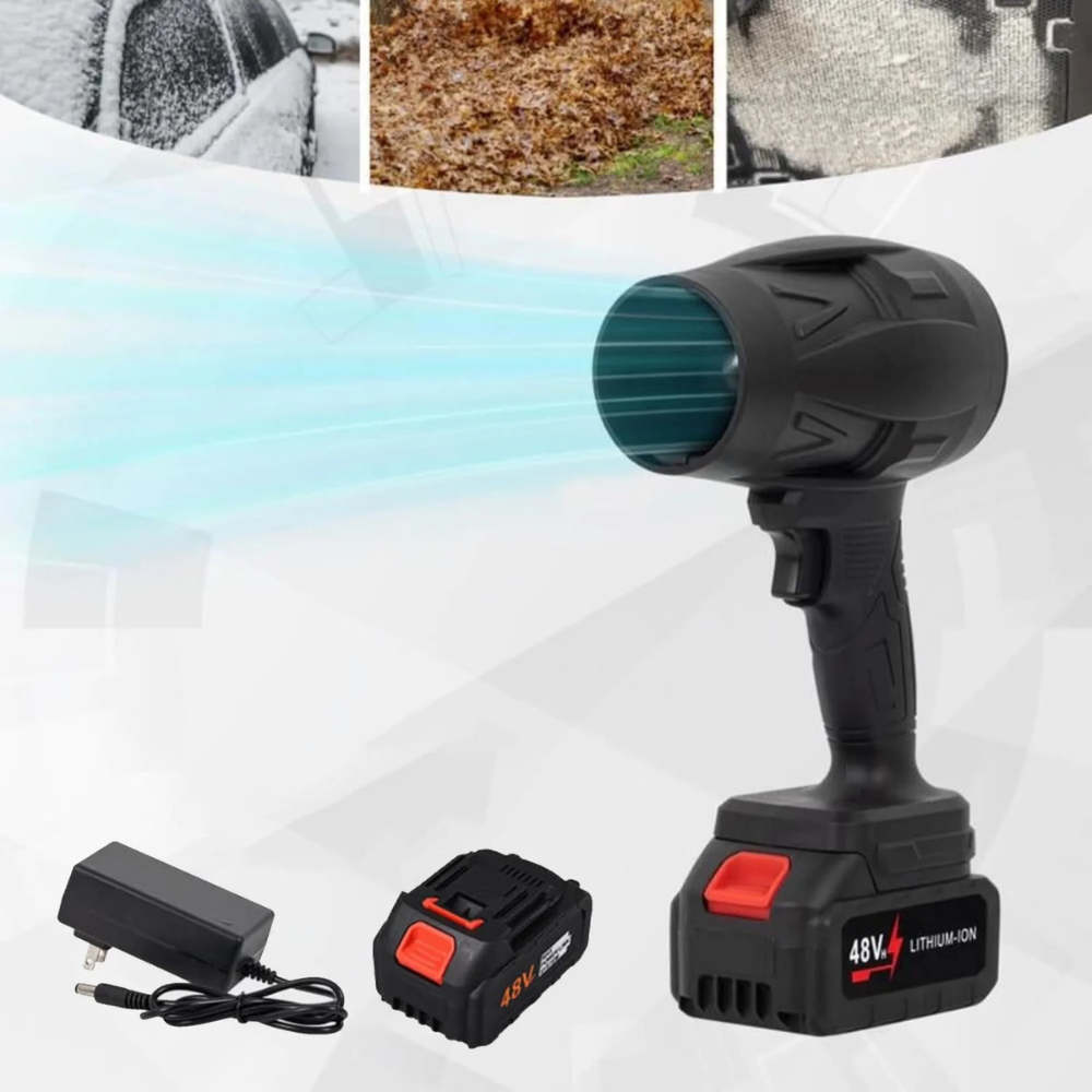 منفاخ هواء قوي مع شاحن وبطاريتين – قوة وأداء عالي لتجفيف وتنظيف فوري!** Jet Blower